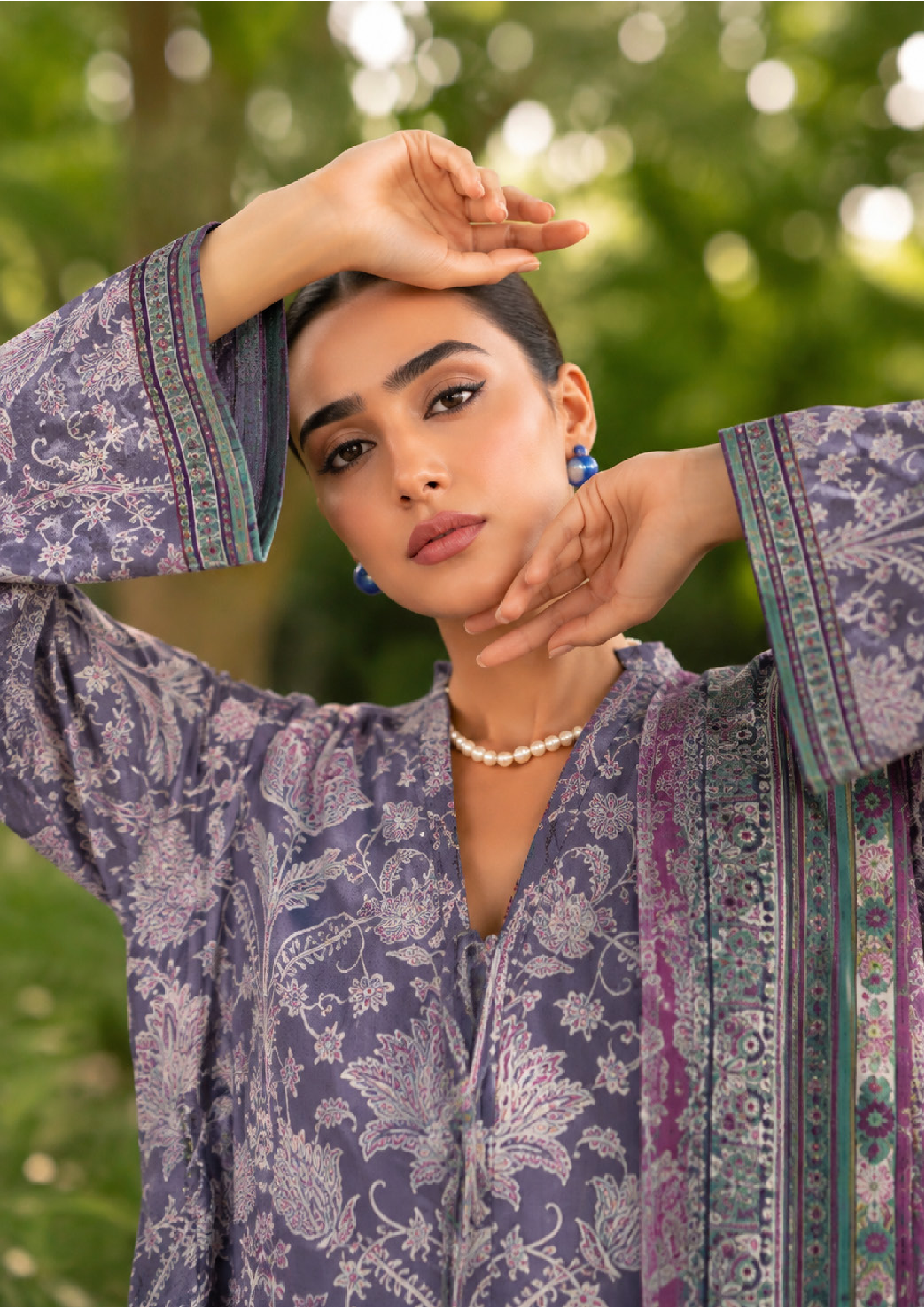 Sapphire 3 PIECE DIGITAL PRINTED LINEN SUIT - 3PB-WS26CL16-156
