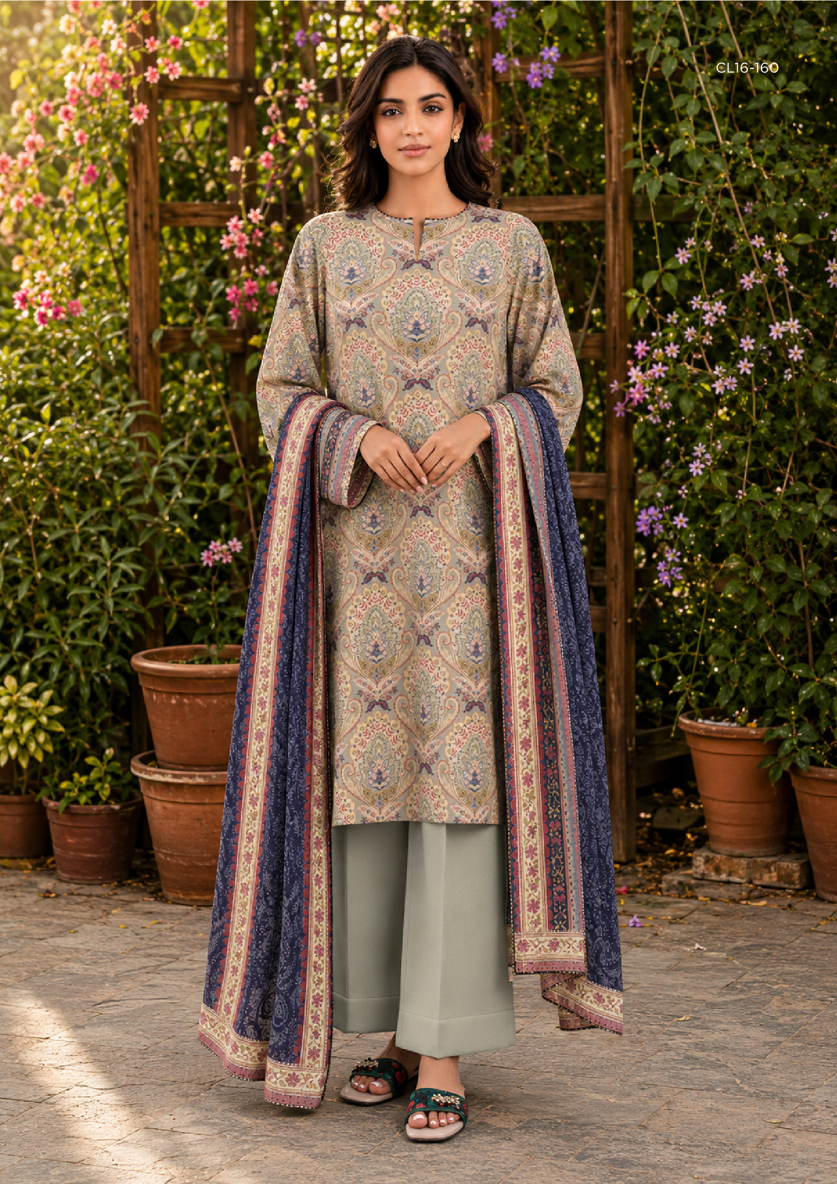 Sapphire 3 PIECE DIGITAL PRINTED LINEN SUIT