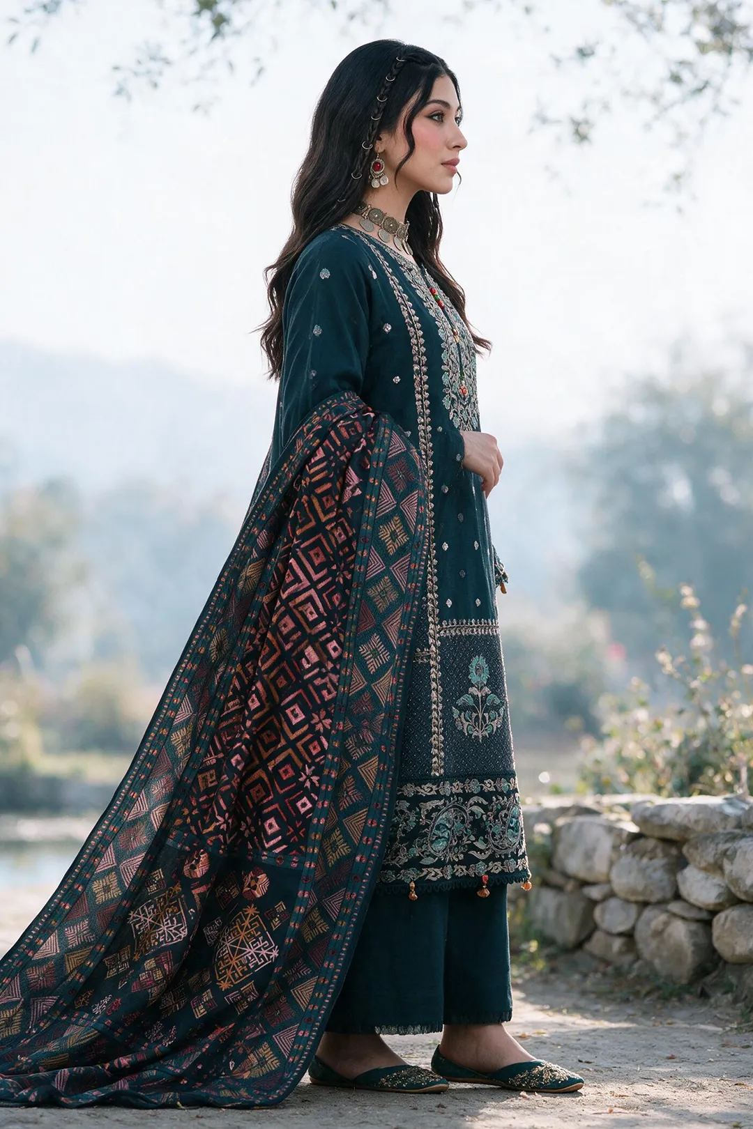 Zellbury Embroidered Shirt Shalwar Shawl - 0335 Hover View